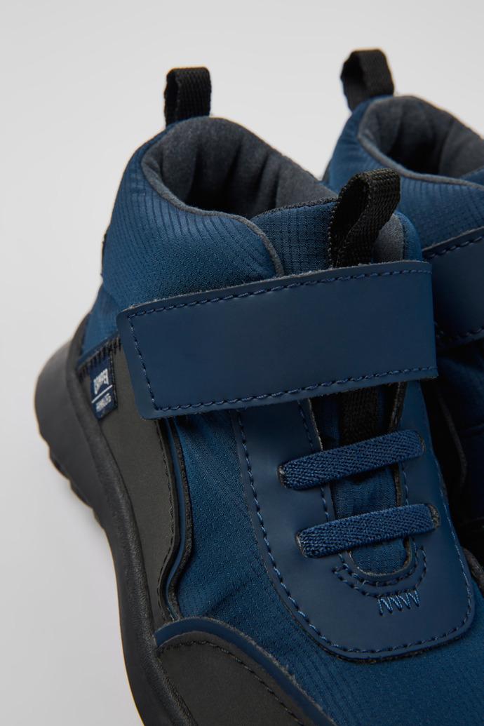 CRCLR Dark blue textile and leather ankle boots for kids by CAMPER
