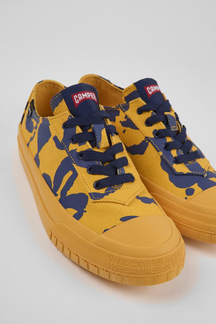 Camaleon Orange and blue recycled cotton sneakers for women by CAMPER