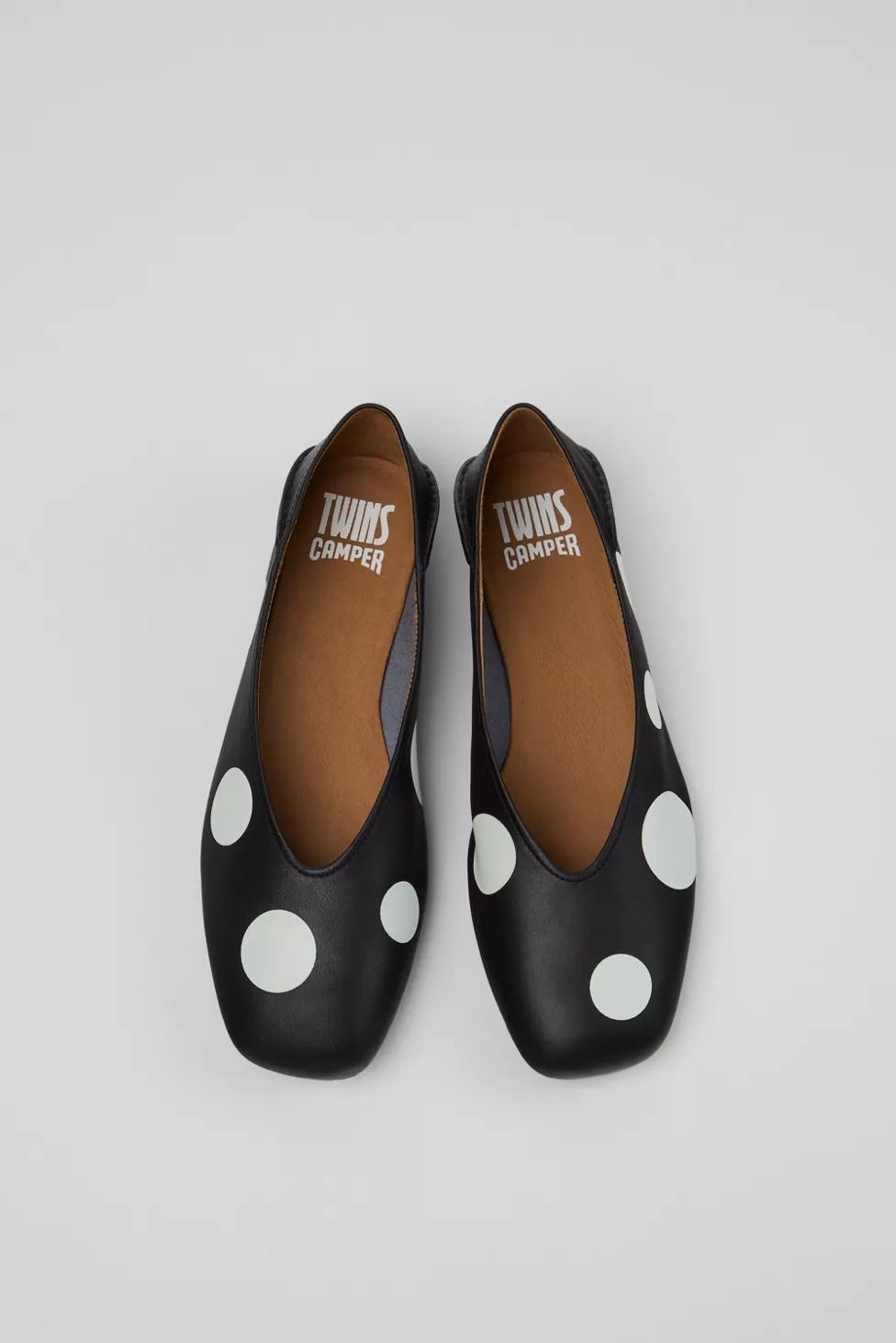 Camper Casi Myra Polka Dot Leather Ballerina Flat by CAMPER