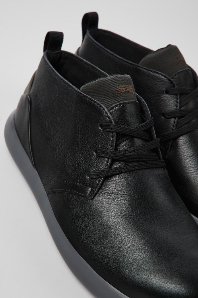 Capsule Black leather and nubuck sneakers for men by CAMPER