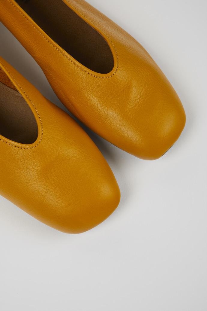Casi Myra Orange Leather Ballerina for Women by CAMPER
