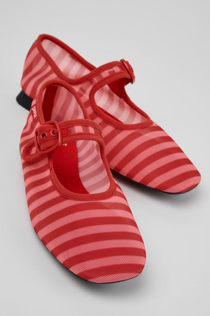 Casi Myra Red Textile Ballerinas for Women. by CAMPER