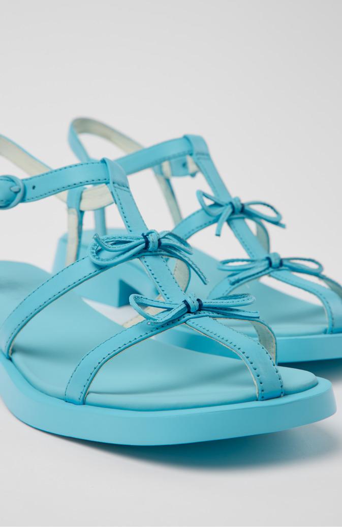 Dana Blue Leather Sandals for Women. by CAMPER