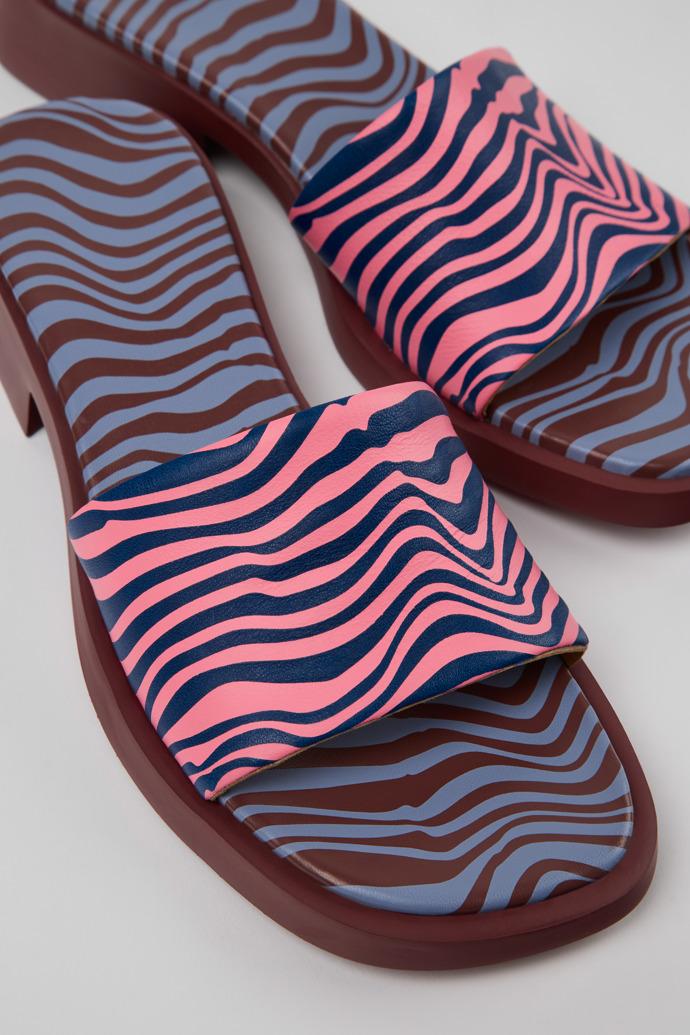 Dana Blue Leather Sandals for Women. by CAMPER