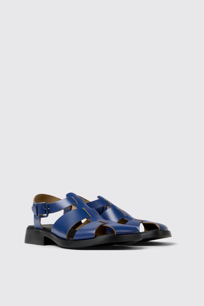 Dana Blue Leather Sandals for Women. by CAMPER