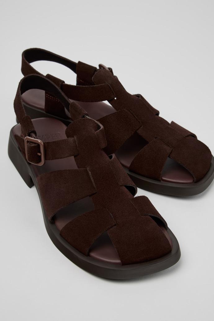 Dana Brown Suede Sandals for Women. by CAMPER