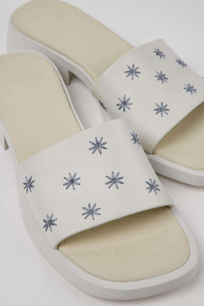 Dana White Leather Sandals for Women. by CAMPER