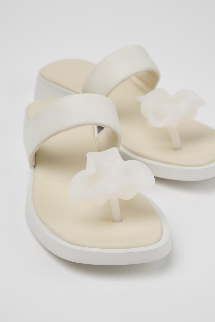Dana White Leather Sandals for Women. by CAMPER