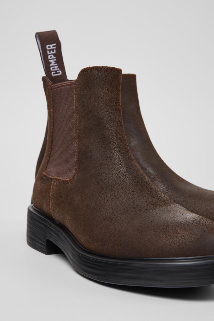Dean Brown Nubuck Ankle Boots for Women. by CAMPER