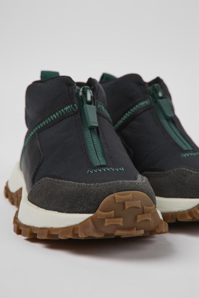 Drift Trail Black textile and leather sneakers for kids by CAMPER