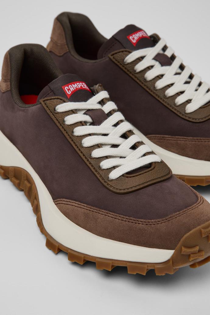 Drift Trail Brown Leather Sneakers for Women. by CAMPER