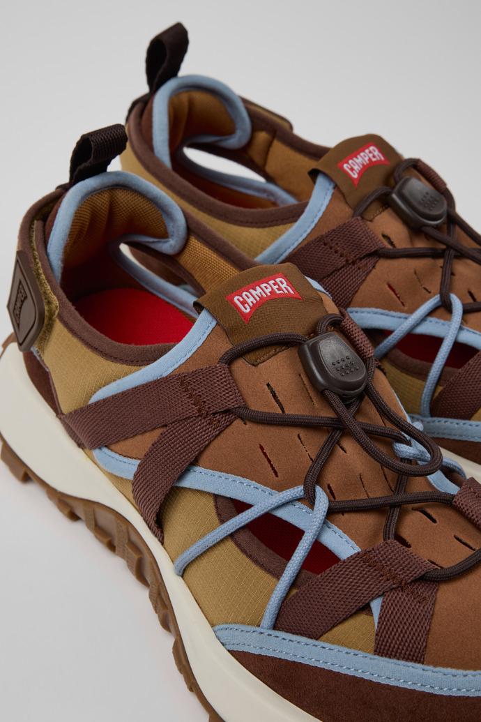 Drift Trail Brown Textile and Nubuck Leather Sneakers for Men. by CAMPER
