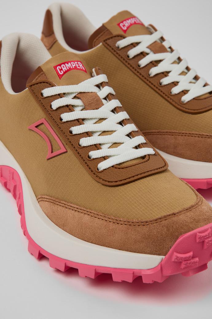Drift Trail Brown Textile and Nubuck Leather Sneakers for Women. by CAMPER