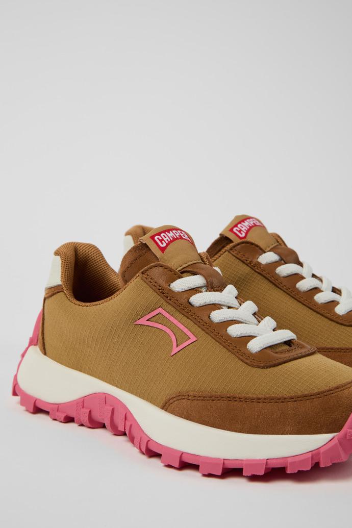Drift Trail Brown Textile and Nubuck Leather Sneakers for kids. by CAMPER