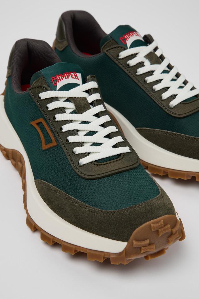 Drift Trail Green Recycled PET and Leather Sneakers for Women. by CAMPER