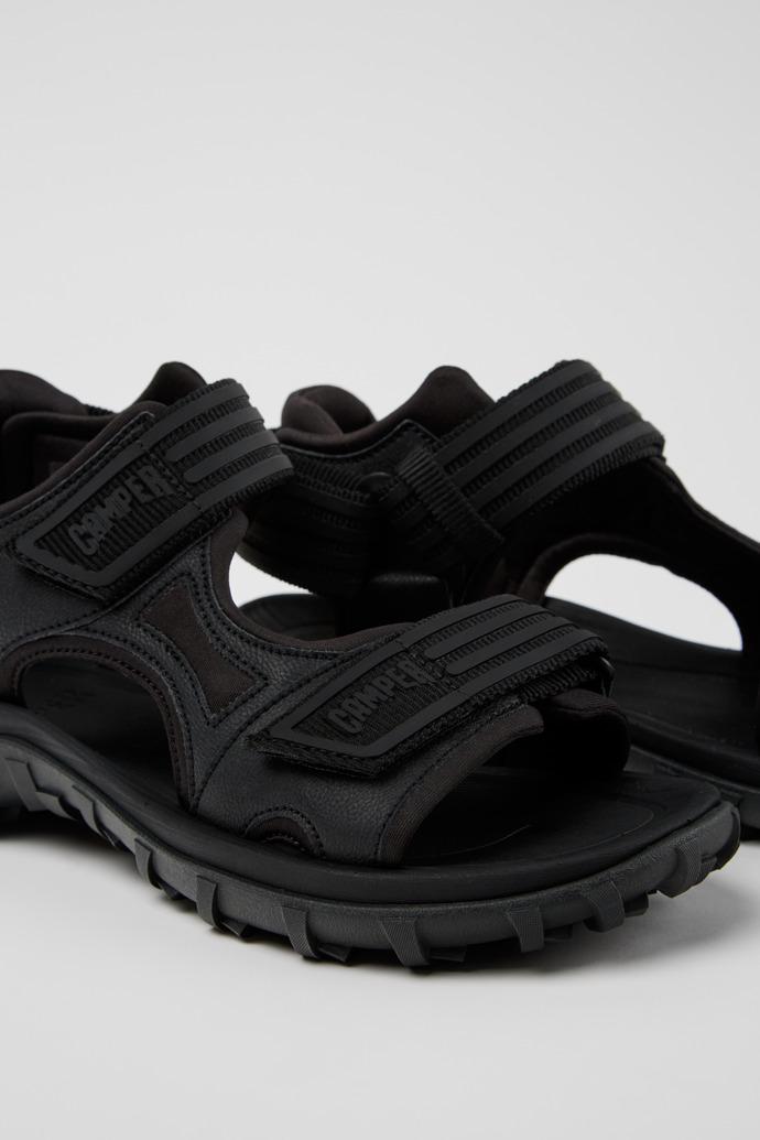 Drift Trail Sandal Black Leather Women's Sandals. by CAMPER