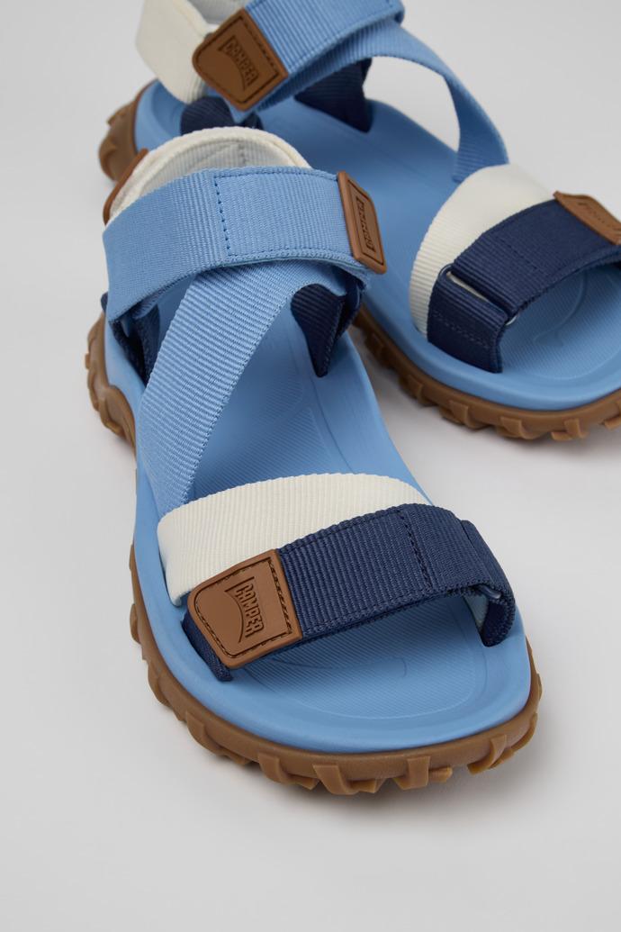 Drift Trail Sandal Blue and White Textile Sandals for Women. by CAMPER