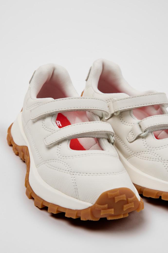 Drift Trail White Leather Sneakers for Children. by CAMPER