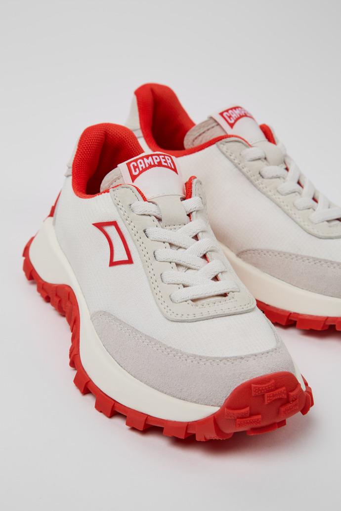 Drift Trail White Recycled PET and Leather Sneakers for Kids. by CAMPER