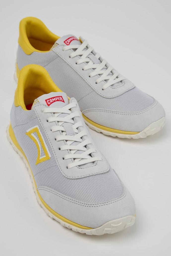 Drift Walk Multicolor Textile and Nubuck Leather Sneakers for Men. by CAMPER
