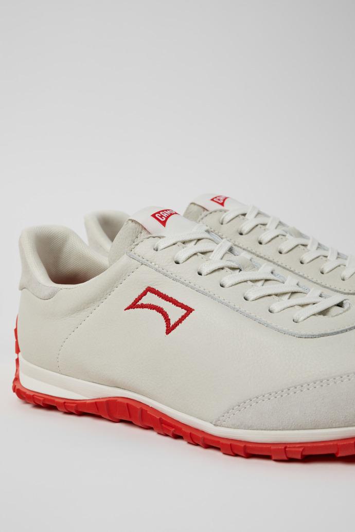 Drift Walk White Leather and Nubuck Sneakers for Men. by CAMPER