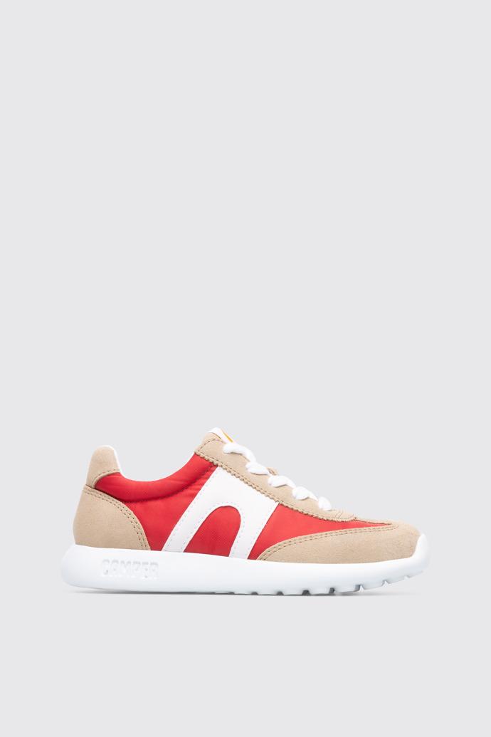 Driftie Red, white and beige kids’ sneaker by CAMPER