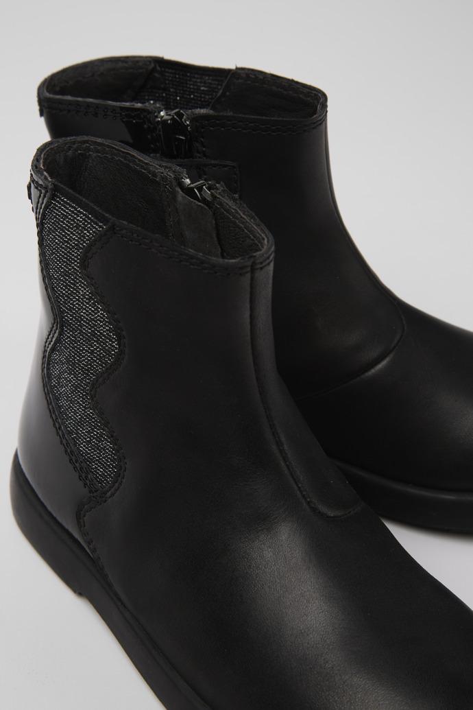 Duet Black leather boots by CAMPER
