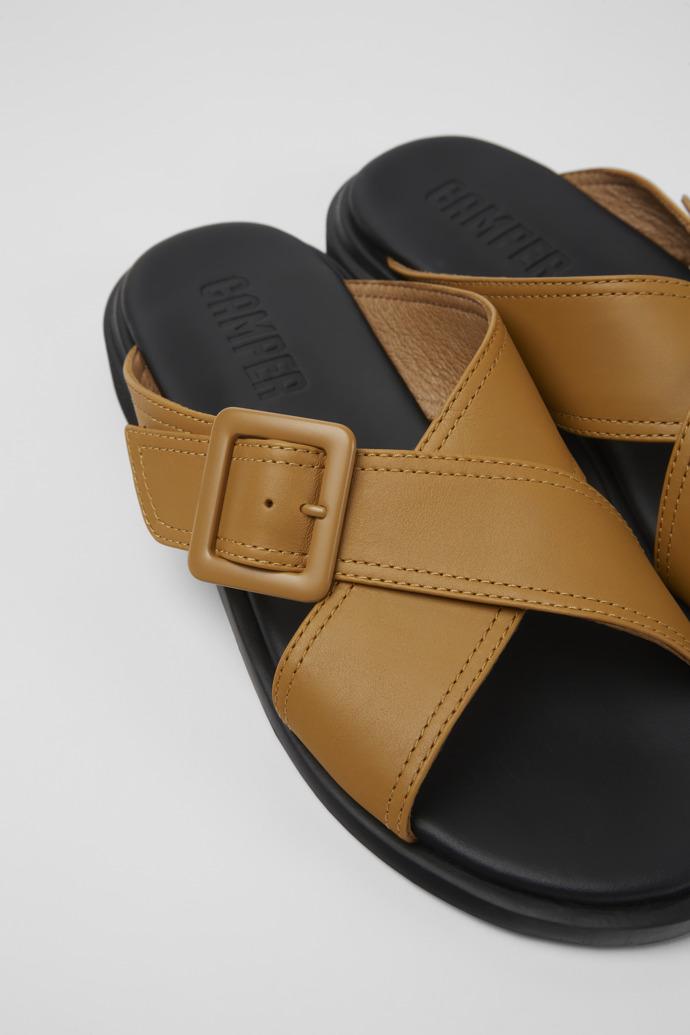 Edy Brown leather sandals for women by CAMPER