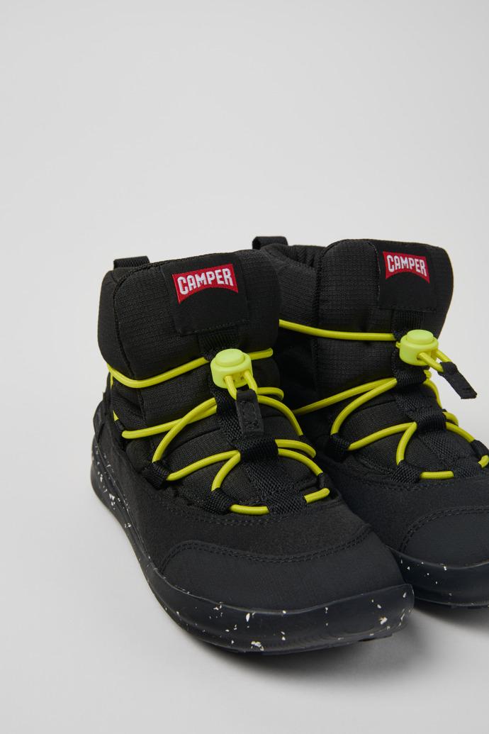 Ergo Black textile ankle boots for kids by CAMPER