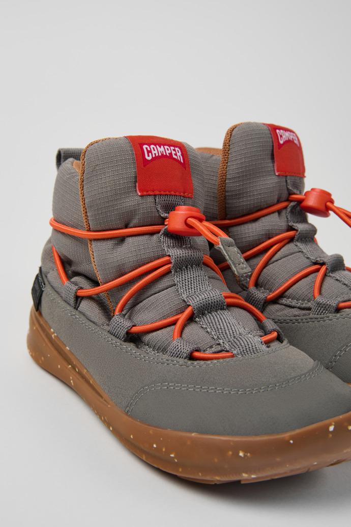 Ergo Grey textile ankle boots for kids by CAMPER
