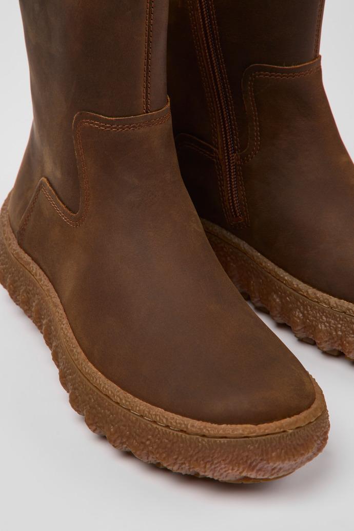 Ground Brown nubuck boots for women by CAMPER