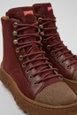Ground Burgundy Textile and Leather Ankle Boots for Women. by CAMPER Ground Burgundy Textile and Leather Ankle Boots for Women. by CAMPER