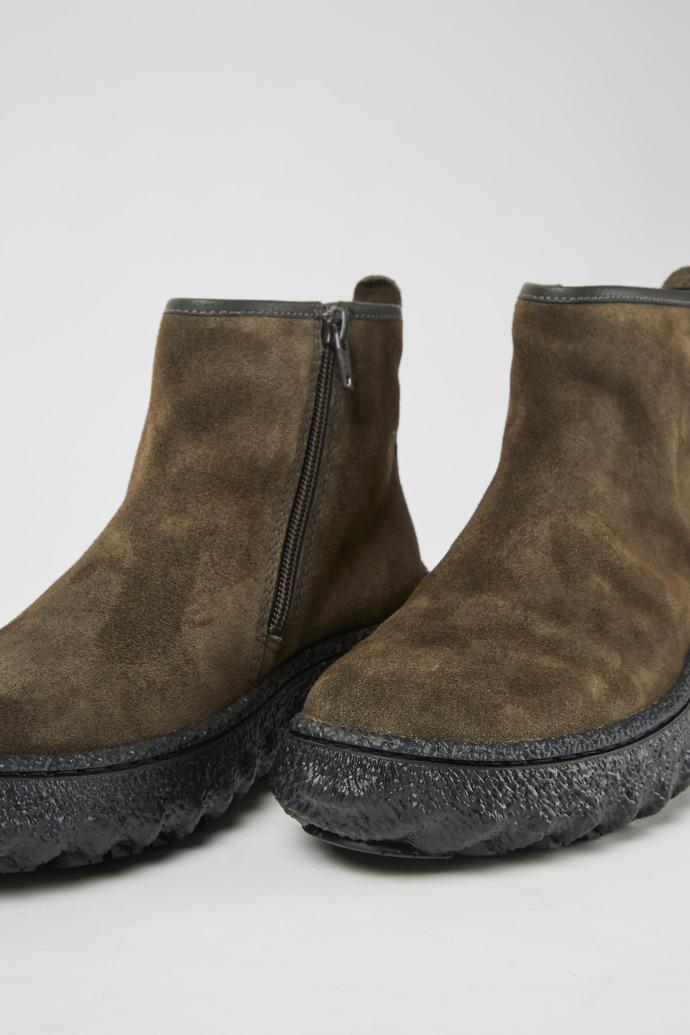 Ground Dark grey suede ankle boots by CAMPER