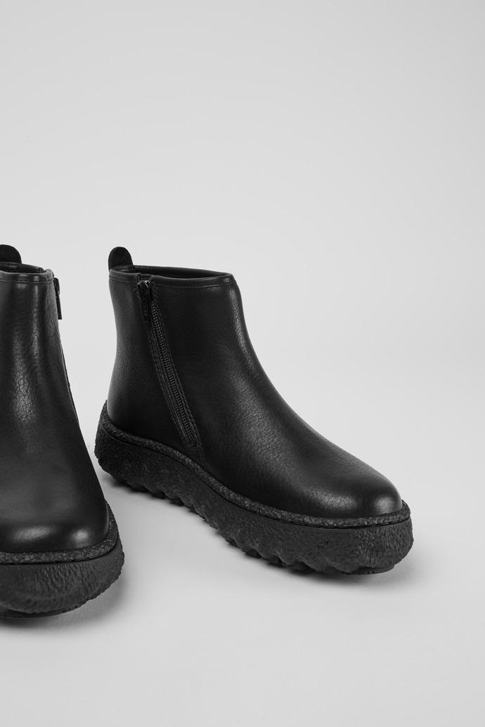 Ground Women's black ankle boot with zip by CAMPER