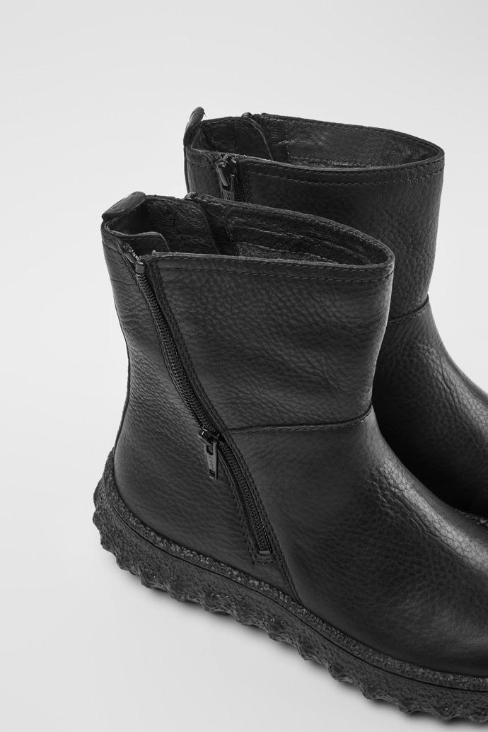 Ground Women's black mid boot with zip by CAMPER
