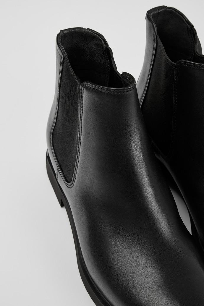 Iman Black leather chelsea boots for women by CAMPER