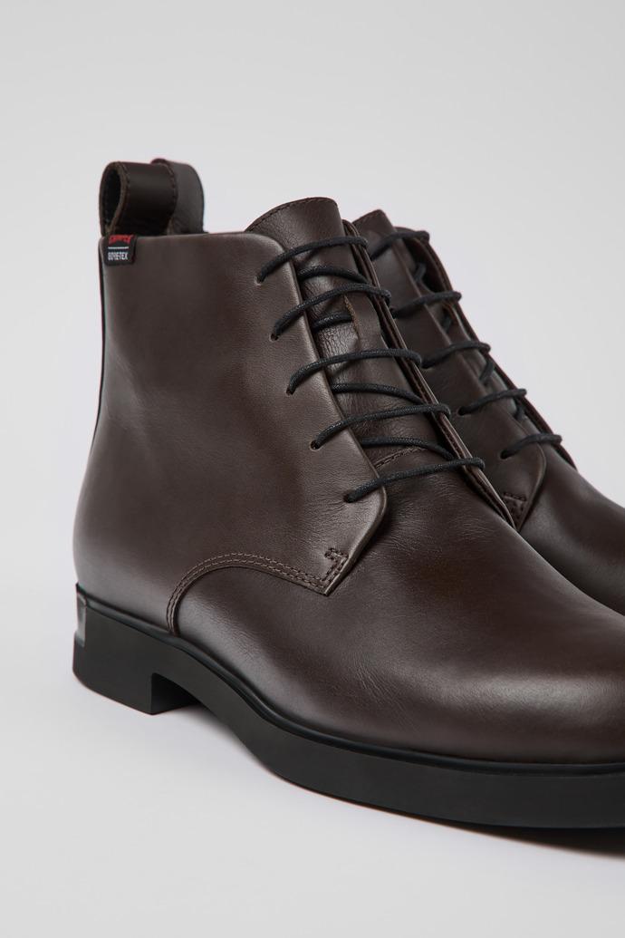 Iman Brown leather ankle boots by CAMPER