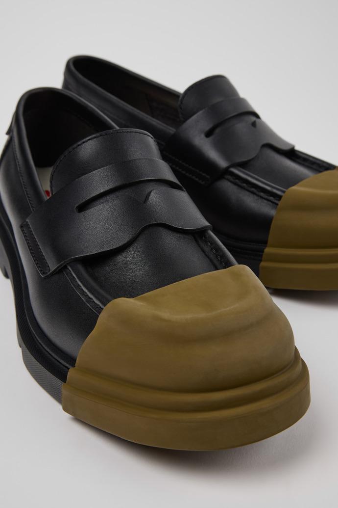 Junction Black Leather Moccasins for Women. by CAMPER