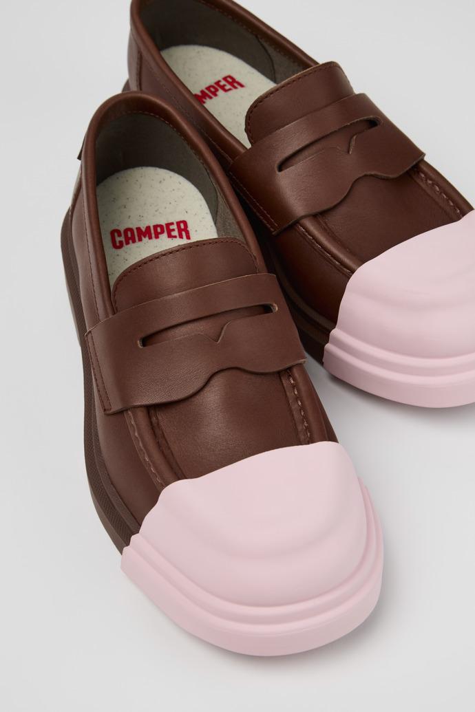 Junction Brown Leather Moccasins for Women. by CAMPER