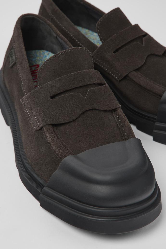 Junction Gray Nubuck Loafer for Women by CAMPER