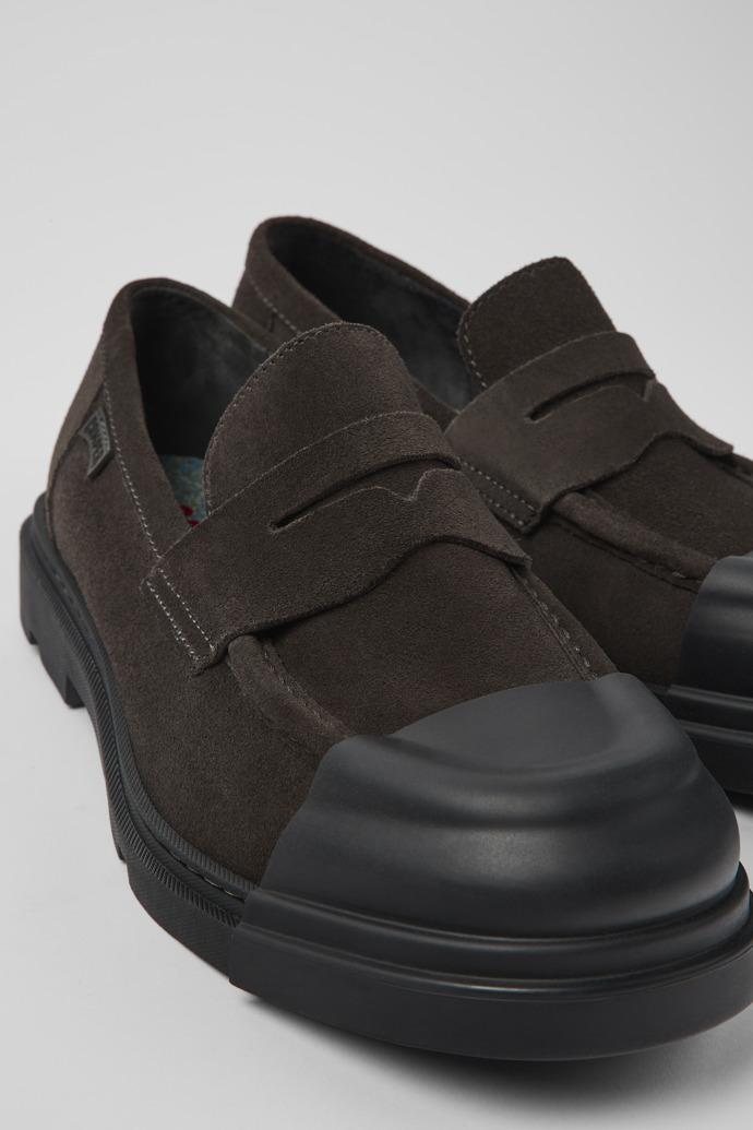 Junction Gray Nubuck Moccasin for Men by CAMPER