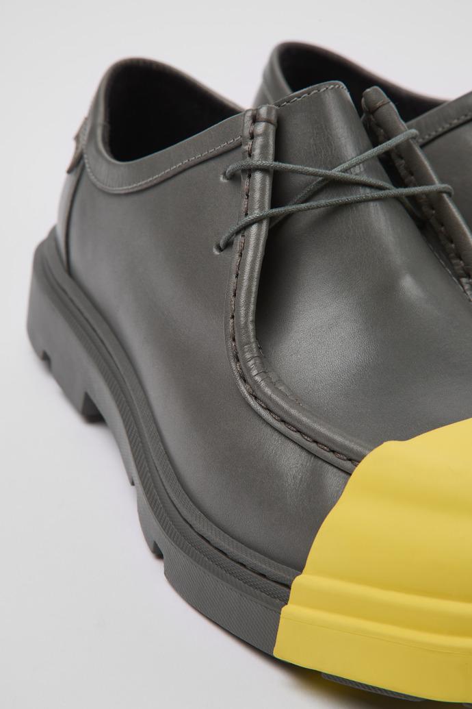 Junction Gray responsibly raised leather shoes for men by CAMPER