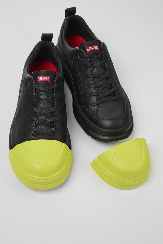 Junction Runner Black leather sneakers for women by CAMPER