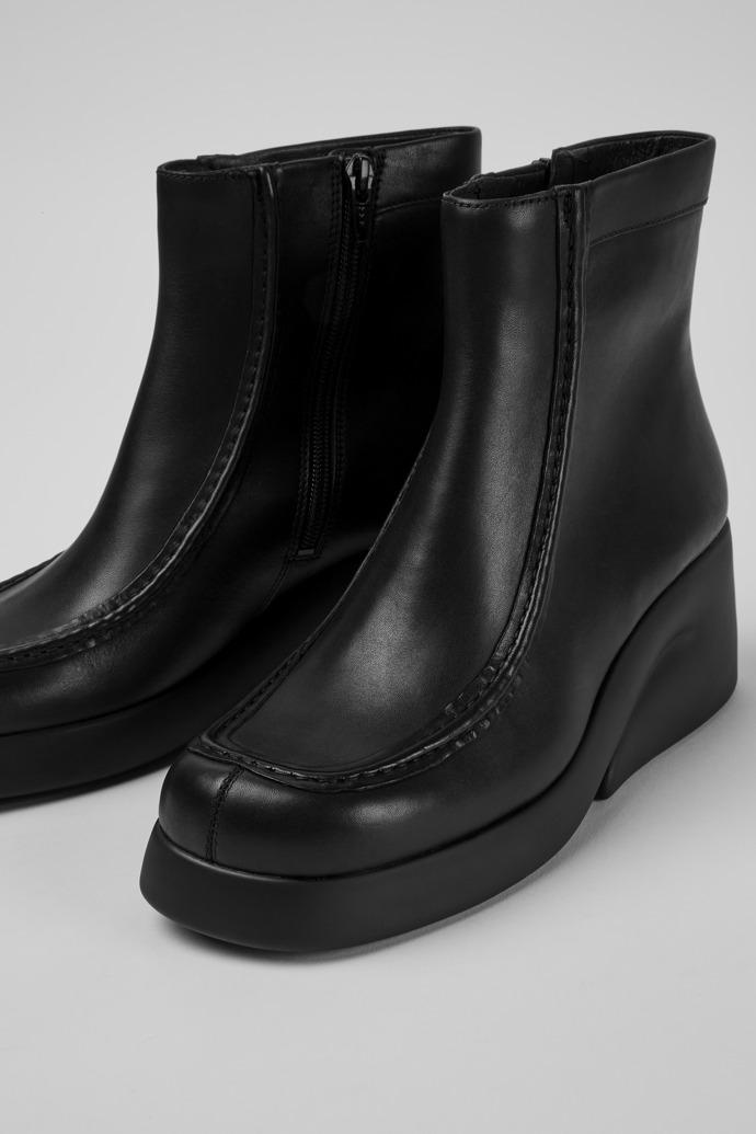 Kaah Black leather boots for women by CAMPER