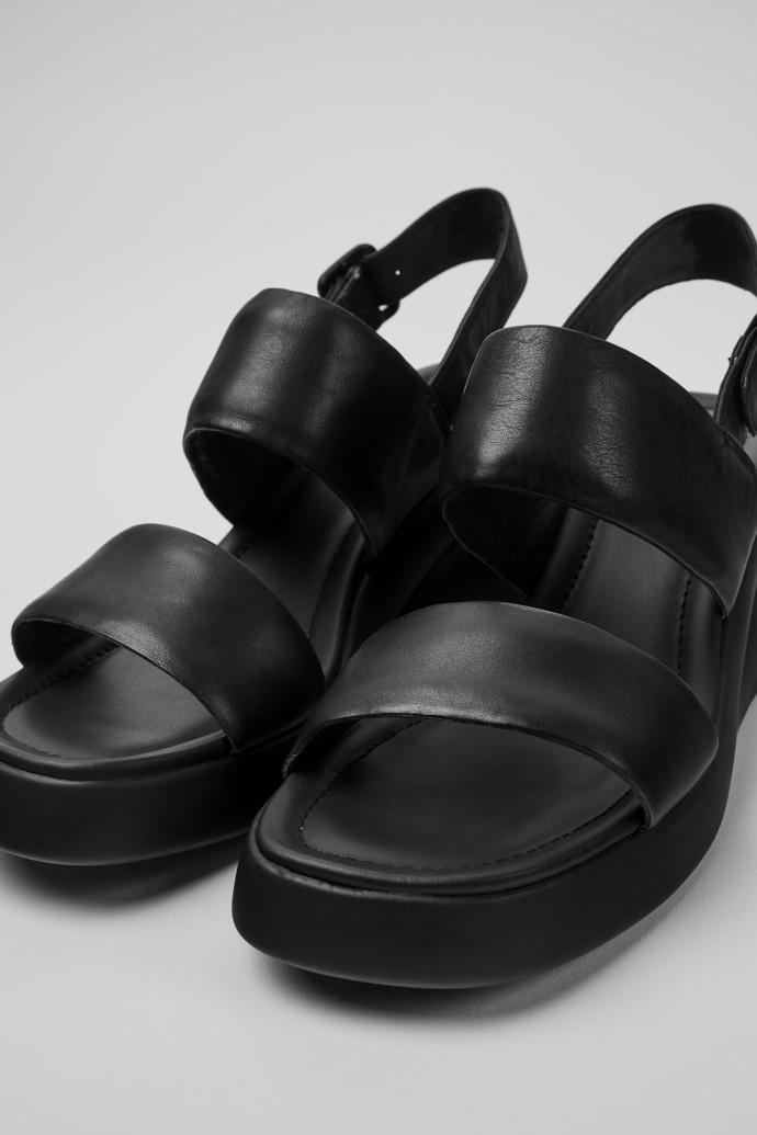 Kaah Black leather sandals for women by CAMPER