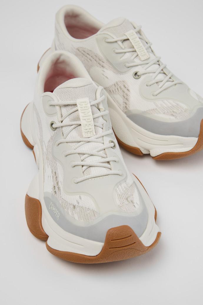 Karst 2 White and Beige Stitch-Free Recycled Engineered Materials Sneakers for Women. by CAMPER