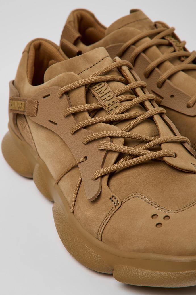 Karst Brown Nubuck/Textile Sneaker for Women by CAMPER