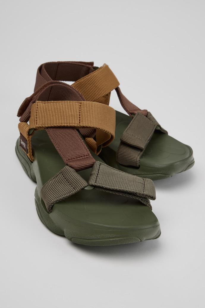 Karst Sandal Brown Textile Sandals for Women. by CAMPER
