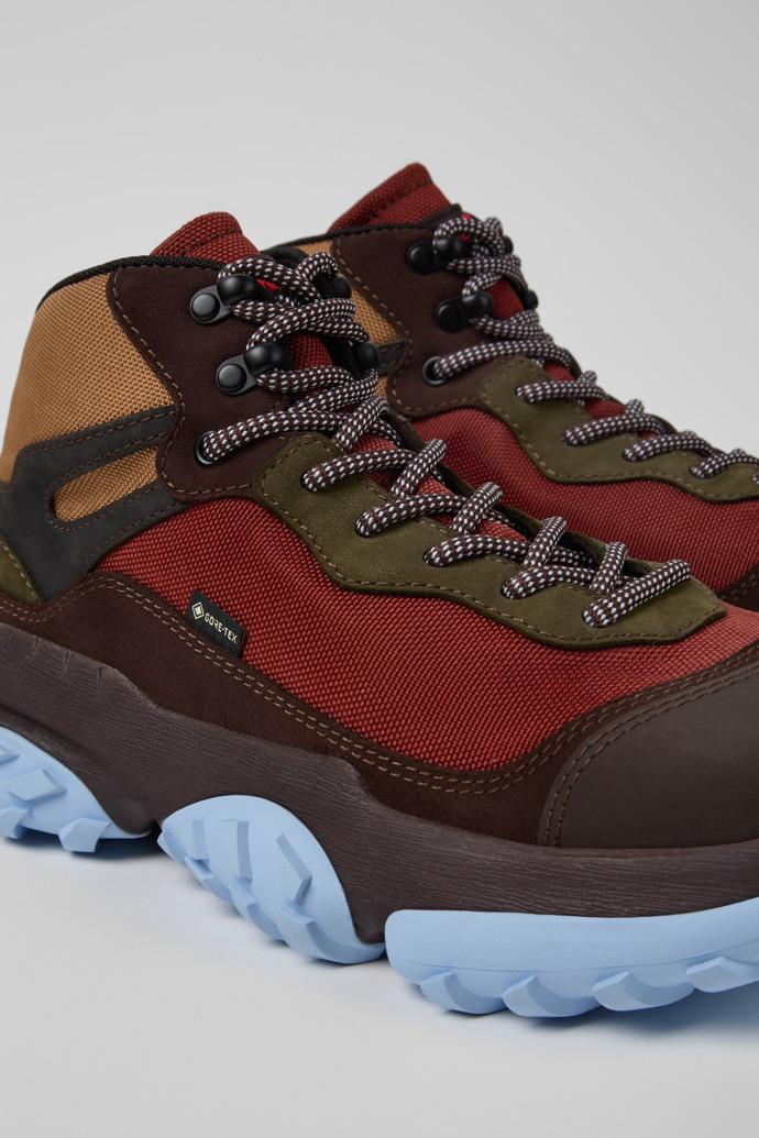 Karst Trek Brown and red ankle boots for men by CAMPER