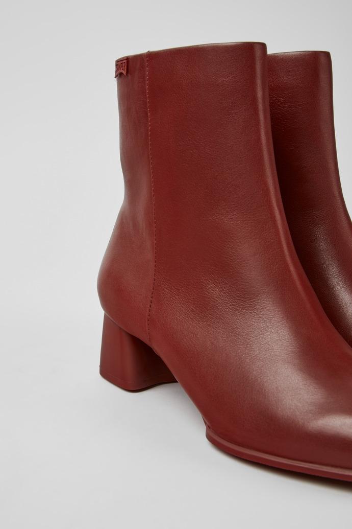 Katie Burgundy leather ankle boots by CAMPER